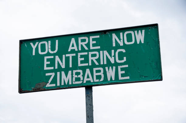 istock Zimbabwe border sign entering the country 957926794