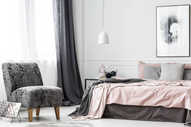 istock Elegant female bedroom interior 957956098