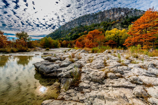 ガーナー州立公園、テキサス州の表示 - landscape usa vibrant color riverbank ストックフォトと画像