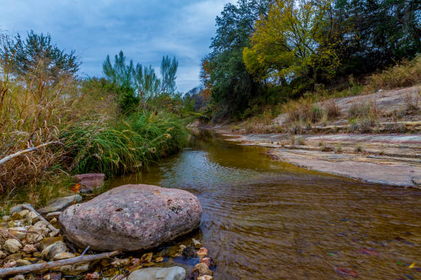 istock Texas Country Stream on Cloudy Day. 957972408