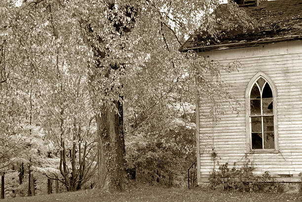 istock Old Abandoned Church in Autumn 95797355