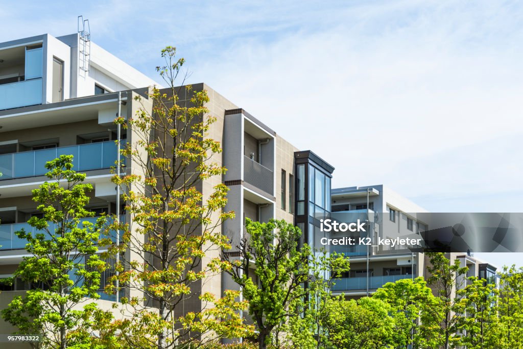 Stylish CONDO Urban landscape Apartment Stock Photo