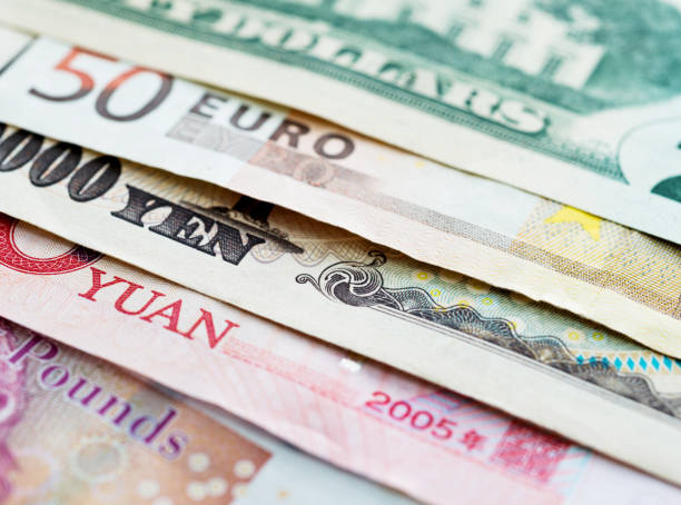 국제 통화 메모의 배경 - currency exchange exoticism trading exchange rate 뉴스 사진 이미지