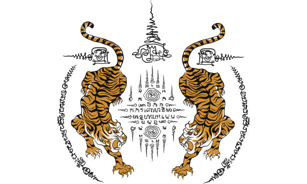 Thai Traditional Tattoo Stock Illustration - Download Image Now - Thai  Culture, Tattoo, Shiva - iStock