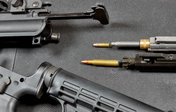 istock Two Different Calibers of Bullets for an AR15 Rifle 957991672