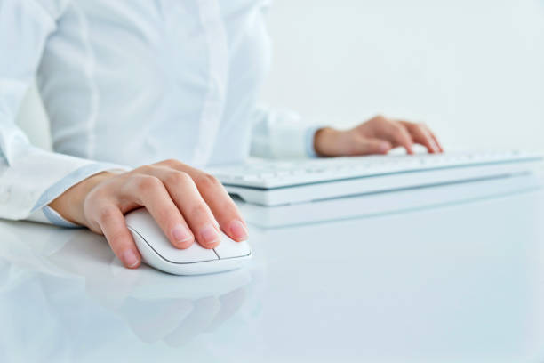 istock Businesswoman hand on computer keyboard 957994480