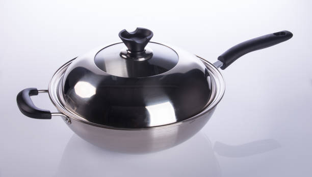 istock pan or stainless steel pan on background 957996284