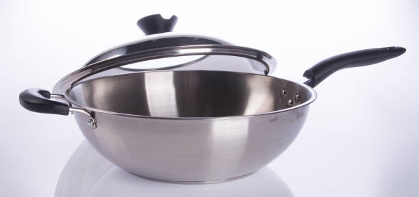 istock pan or stainless steel pan on background 957996306