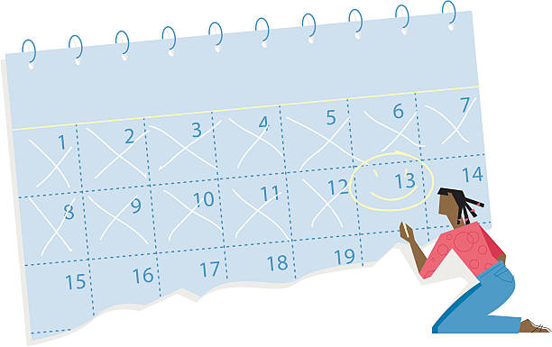 mark deinen kalender - kalender abreißen stock-grafiken, -clipart, -cartoons und -symbole