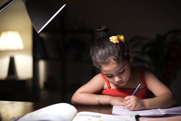 istock Girl doing homework at home 957999326