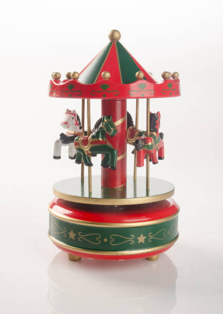 istock carousel horses or classic carousel horses on background 957999714