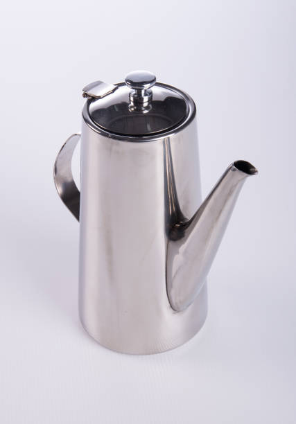 istock tea pots or stainless steel tea pots on the background 958000118
