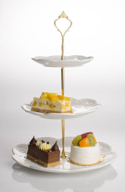 istock tray or three tier serving tray with dessert 958008898