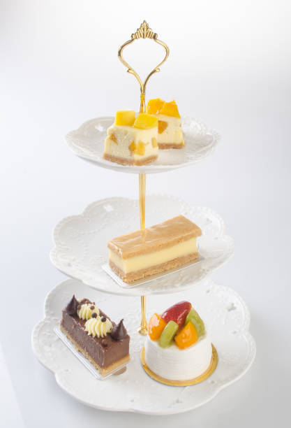 istock tray or three tier serving tray with dessert 958008904