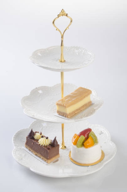 istock tray or three tier serving tray with dessert 958008910