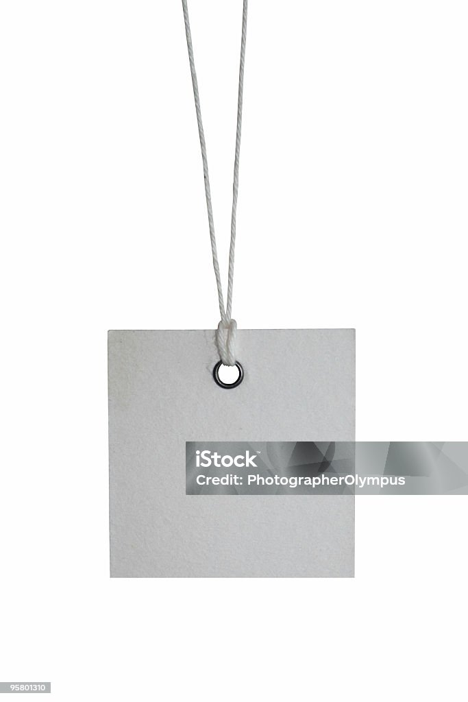 Quadrato etichetta su bianco - Foto stock royalty-free di Prezzo - Messaggio