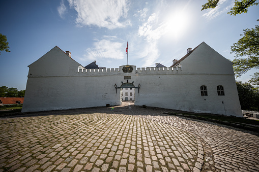 The original Dragsholm Castle in North-western Zealand, Denmark, was built around 1215 AD. The present buildings stem from 1490 and has been renovated several times since.\nFrom 1536 to 1664 it functioned as a state prison for prisoners of the clergy and nobility. The Earl of Bothwell, James Hepburn - the third husband of Mary, Queen of Scots - was held prisoner here from 1573 till he died in 1578. He is said still to haunt the the buildings which today is a hotel and fine restaurant.