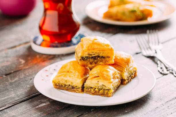 istock Traditional Baklava on Wooden Background 958031224