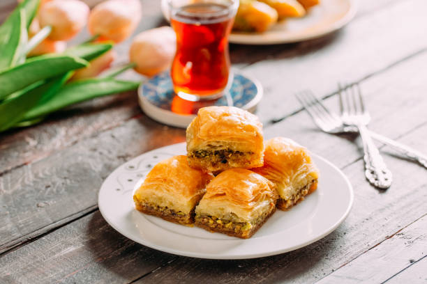 istock Traditional Baklava on Wooden Background 958031266