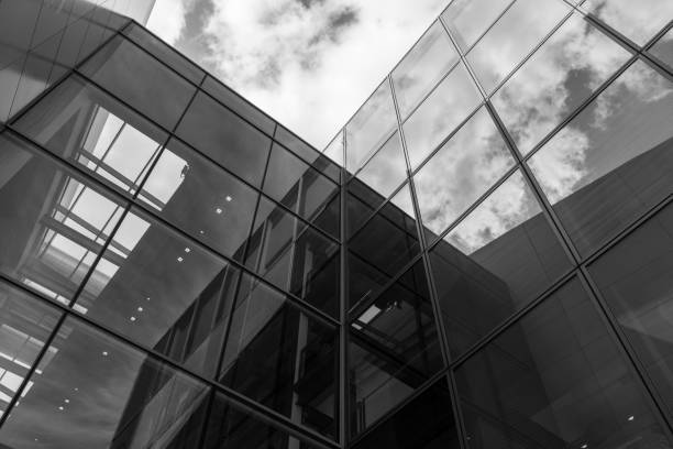 istock The glass architecture in city against a sky 958034694