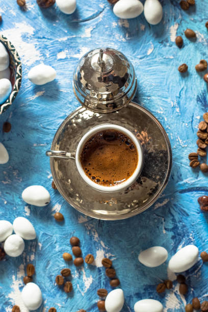 istock Turkish Coffee on Colorful Background 958035378