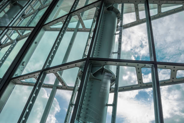 istock The glass architecture in city against a sky 958037846