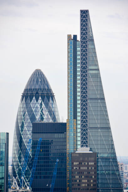 City of London one of the leading centers of global finance. stock photo