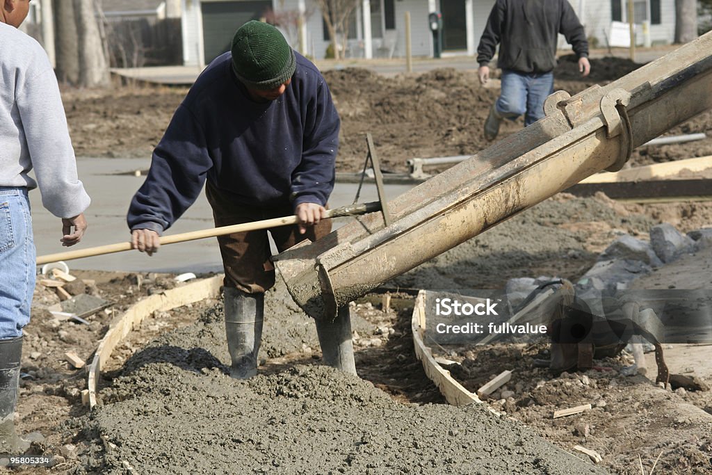 Pouring Concrete  Concrete Stock Photo