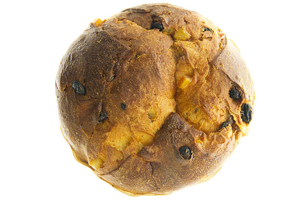 panettone milanese (natale torta italiana - fruitcake christmas cake cake raisin foto e immagini stock