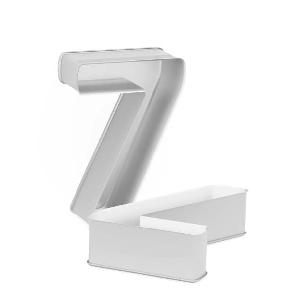 istock Metal baking cake pan or cookie cutter set like mathematical digit 7 on white background 958065226