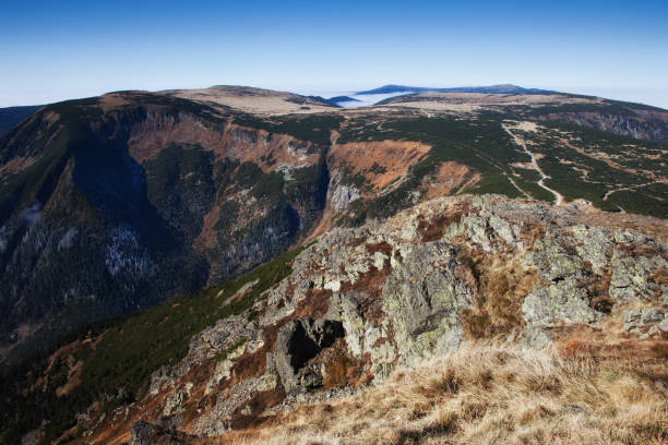 Poland and Czech Republic border, Sudetes, Karkonosze Mountains landscape