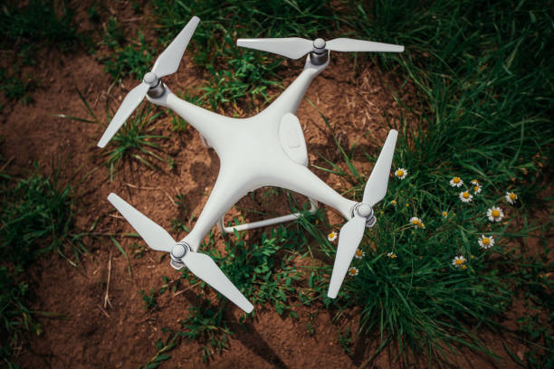 istock Image of drone in a agricultural field 958117738