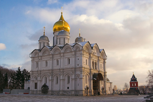 Russia, St. Petersburg - December 20, 2023: St. Nicholas Naval Cathedral in St. Nicholas Park