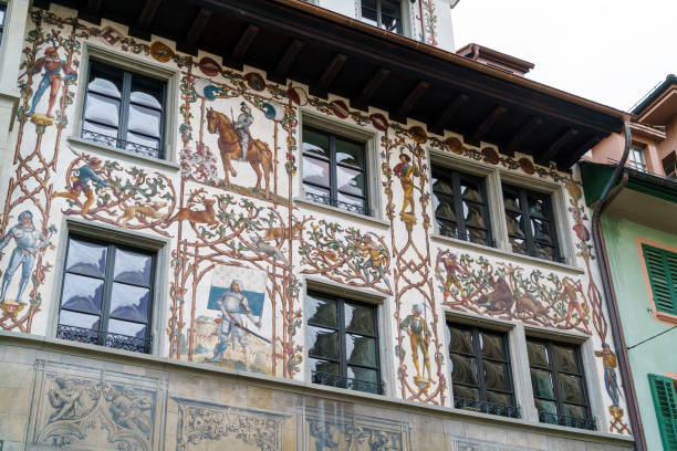 istock Frescoed building in old city, Lucerne, Switzerland 958118512