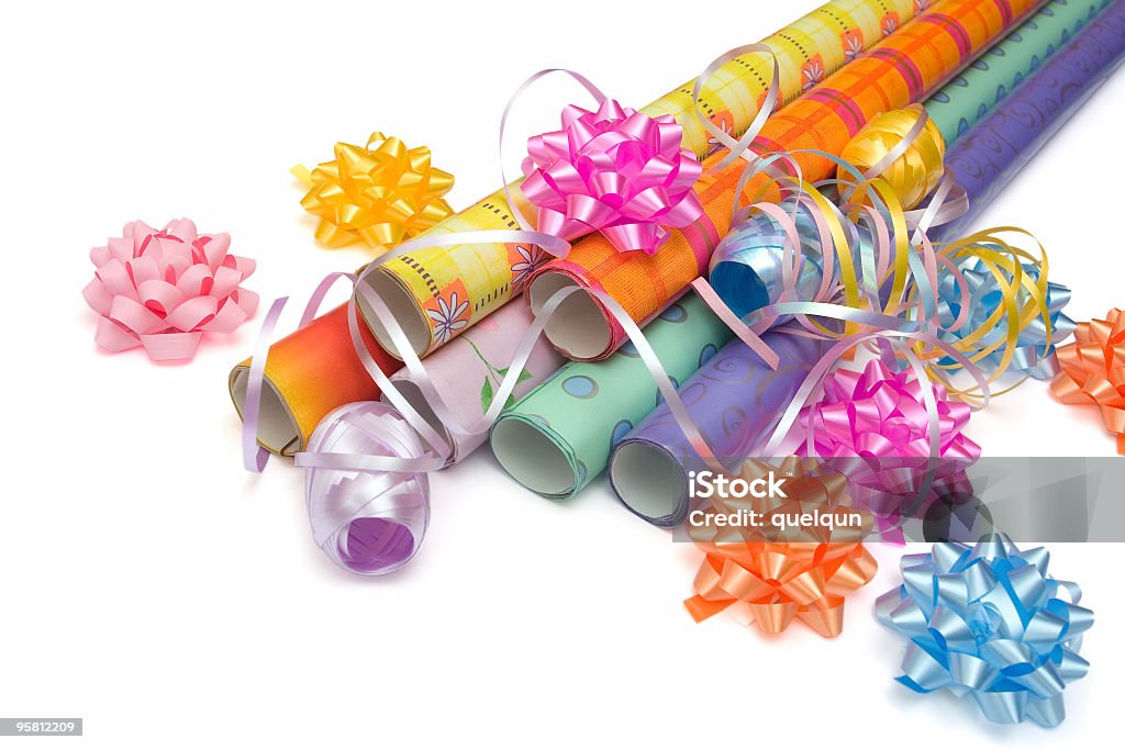 it's time to gift packing!  Rolled Up Stock Photo