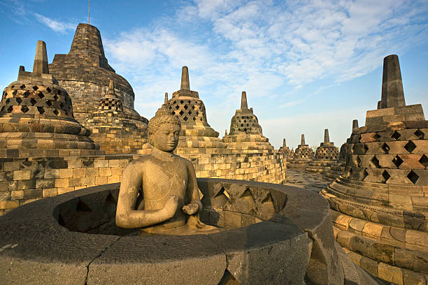 istock Borobudur Temple at sunrise, Indonesia. 95812461