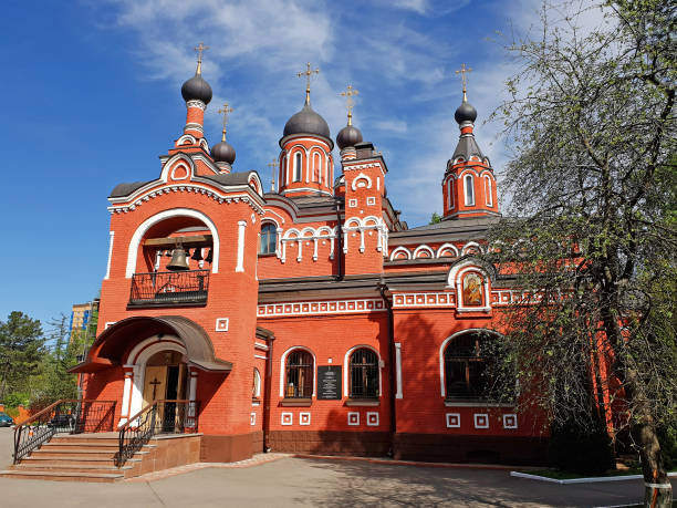 istock Skhodnya, Russia - May 07. 2018. A Trinity temple in a 958135420