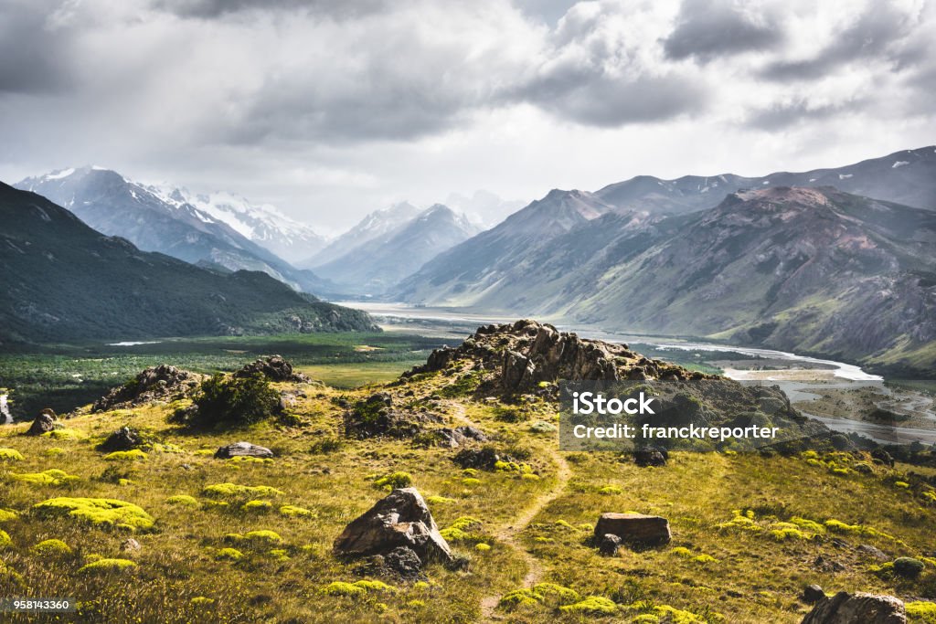 ushaia landscape in argentina Ushuaia Stock Photo