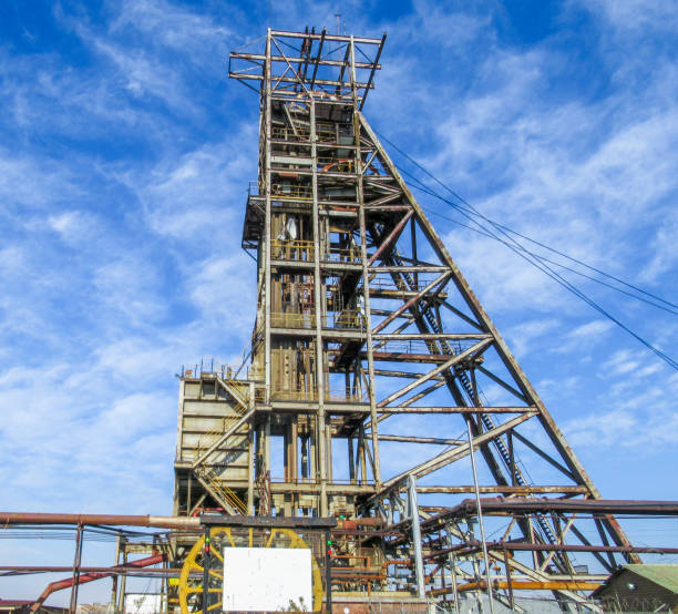 istock Abandoned disused mine shaft head gear 958154286