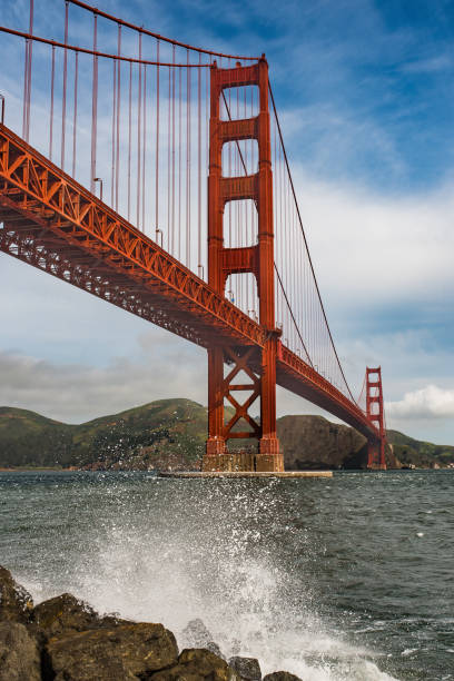 golden gate bridge - fort point historic site photos et images de collection