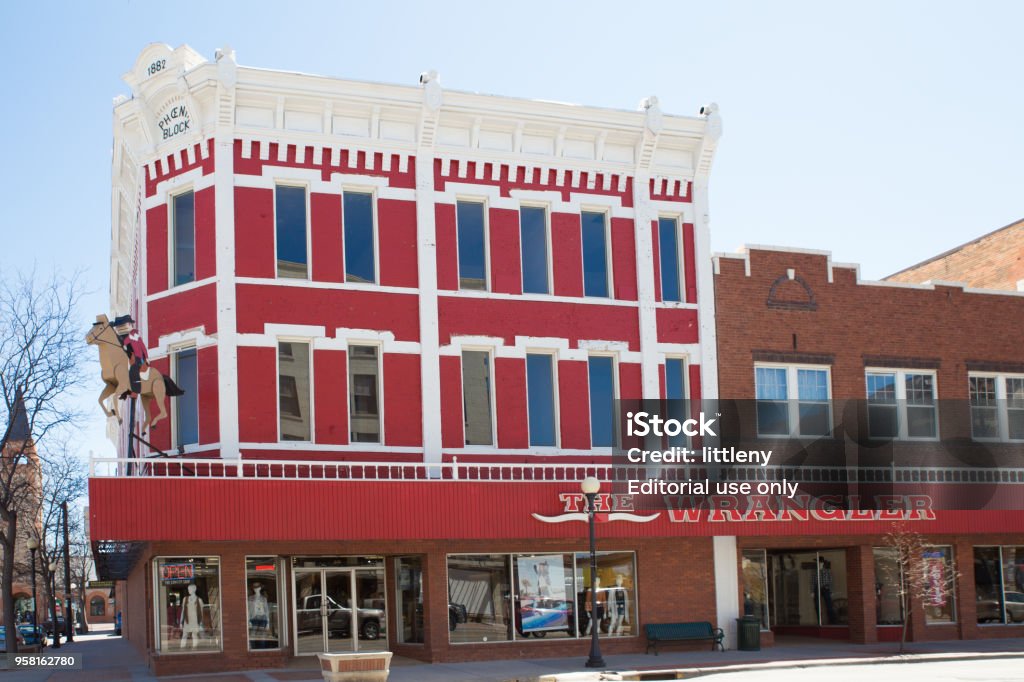 The Wrangler Store Cheyenne Wyoming Stock Photo - Download Image Now -  Boot, Building Exterior, Business - iStock