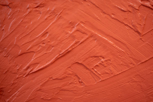 壁に赤いペンキを塗った - paint peeling wall cracked ストックフォトと画像