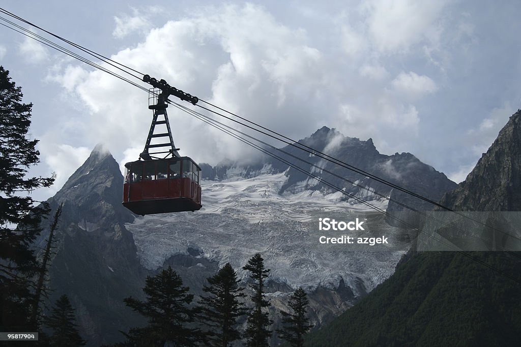 mountain Seilbahn in Dombai - Lizenzfrei Aktivitäten und Sport Stock-Foto