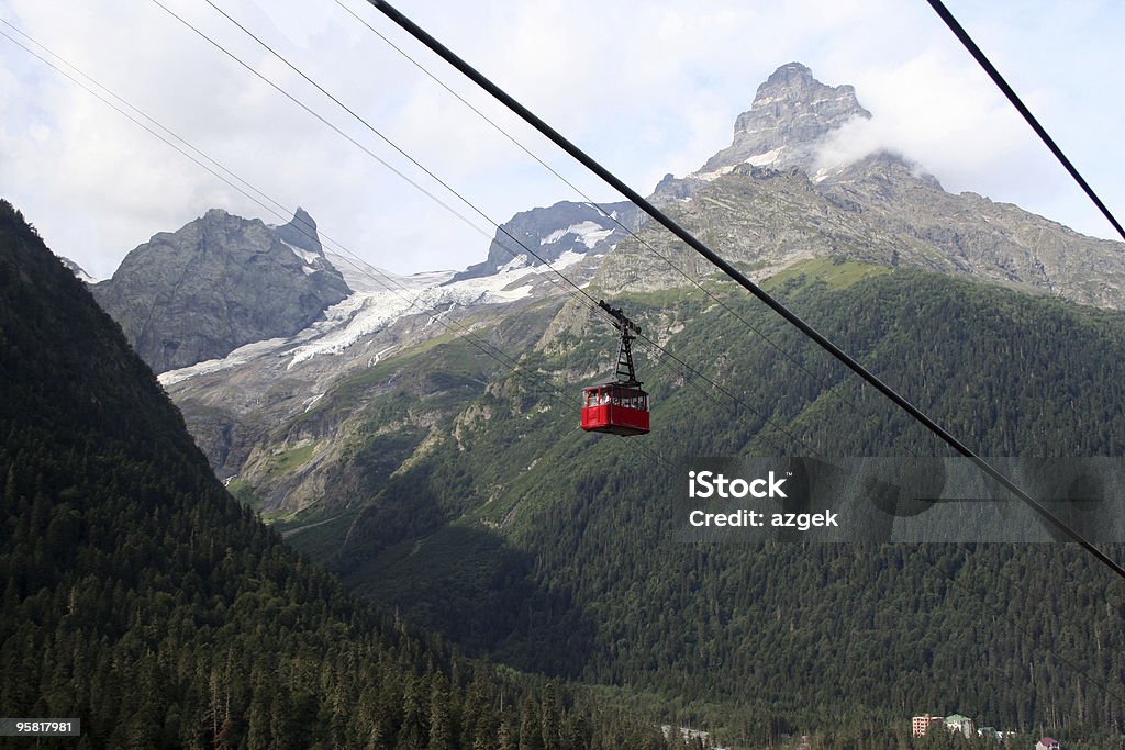 Montanha em Dombai funiculares - Royalty-free Acima Foto de stock