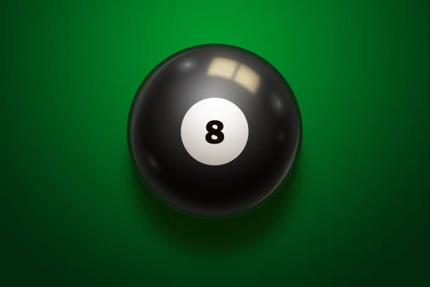 Magic 8 ball of predictions isolated on white background