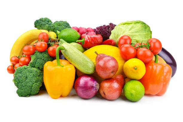 istock Fruits and vegetables isolated on a white background. 958188244