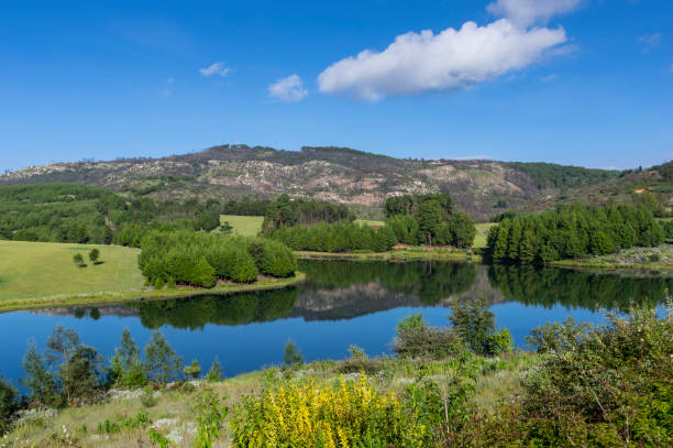 Lake at Troutbeck Nyanga Eastern Highlands Zimbabwe stock photo