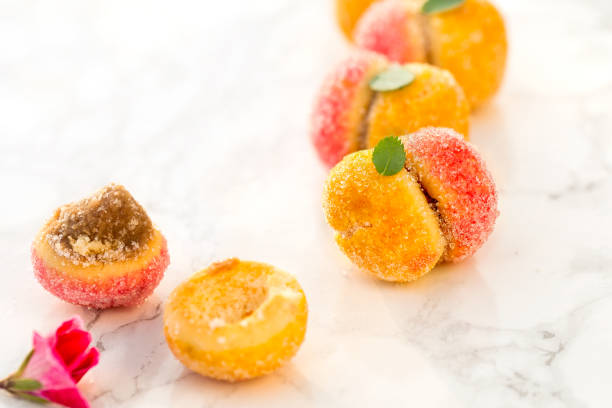 istock Homemade peach cookies stuffed with chocolate 958210318