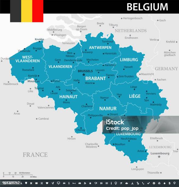 10 Belgia Murena 10 - Stockowe grafiki wektorowe i więcej obrazów Belgia - Belgia, Mapa, Luksemburg - Beneluks