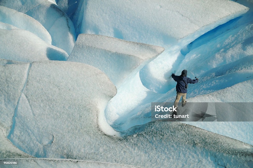 Wandern im Glacier - Lizenzfrei Wandern Stock-Foto